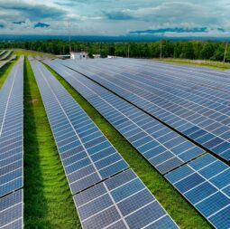 Aerial,View,Of,Solar,Farm.,Sustainable,Renewable,Energy,And,Modern