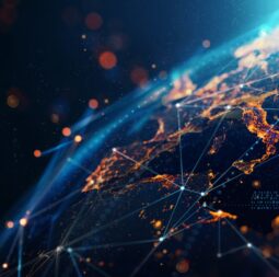 Dynamic,Digital,World,Map,Emphasize,Western,Europe,Continental,For,Ai